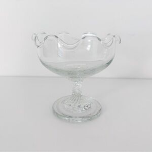 Vintage Glass Pedestal Candle Holder